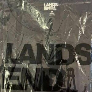 🐻Size 3X(24/26W) - Lands' End - Black 3/4 Sleeve Supima Cotton Crew Neck Pullov